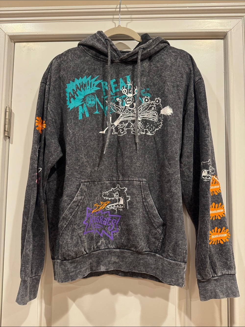 Nickelodeon Charcoal Graphic Pullover Character Hoodie